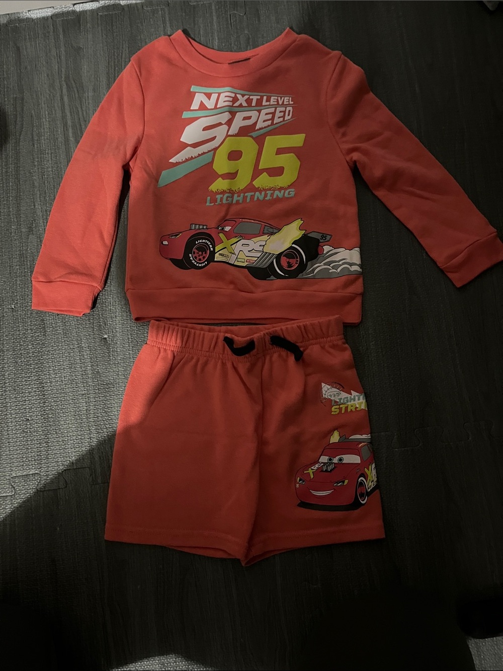 Disney Red and Yellow Lightning McQueen Tracksuit Set
